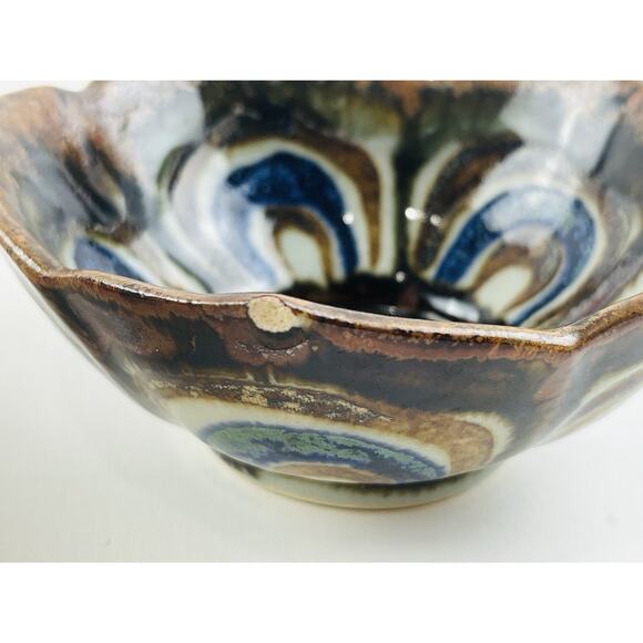 Set 2 Tonala Pottery 10" Lotus Plate Platter & Bowl El Palomar Mexico Signed Flo - Picture 11 of 15